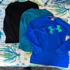 3 Boys size Medium Long Sleeve T-shirts EUC 2/Urban Pipeline 1/Under Armor